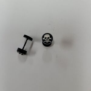 Black Skull Stud Earrings